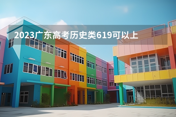 2023广东高考历史类619可以上什么大学